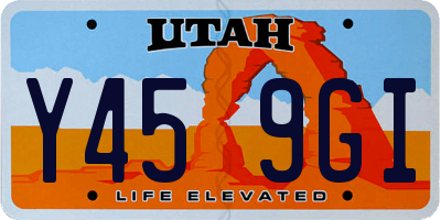 UT license plate Y459GI