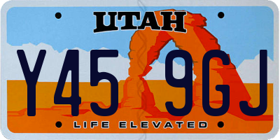 UT license plate Y459GJ