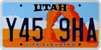 UT license plate Y459HA