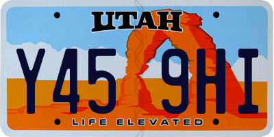 UT license plate Y459HI