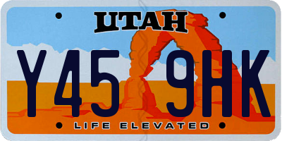 UT license plate Y459HK