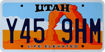 UT license plate Y459HM