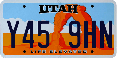 UT license plate Y459HN