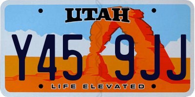 UT license plate Y459JJ