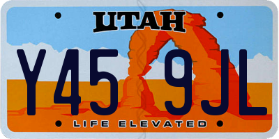 UT license plate Y459JL