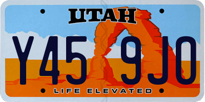 UT license plate Y459JO