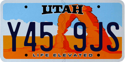 UT license plate Y459JS
