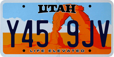 UT license plate Y459JV