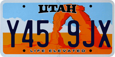 UT license plate Y459JX