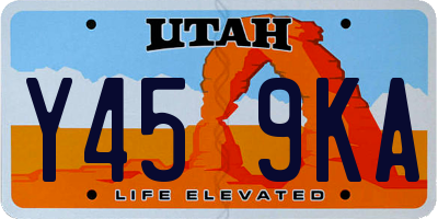UT license plate Y459KA