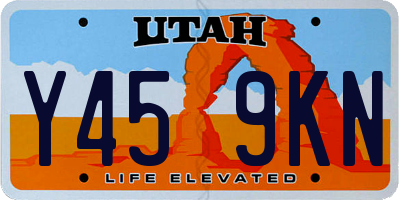 UT license plate Y459KN