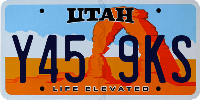 UT license plate Y459KS