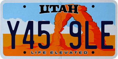 UT license plate Y459LE