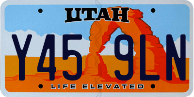 UT license plate Y459LN