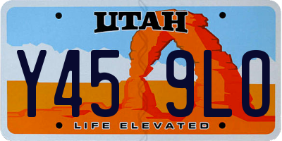 UT license plate Y459LO