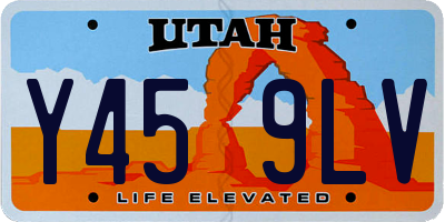 UT license plate Y459LV