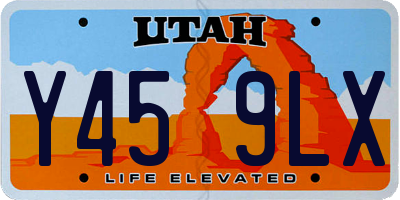 UT license plate Y459LX