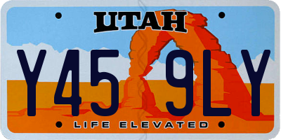 UT license plate Y459LY