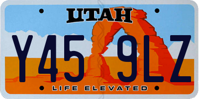 UT license plate Y459LZ