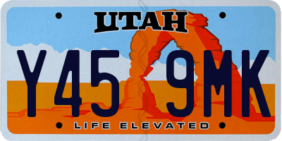 UT license plate Y459MK