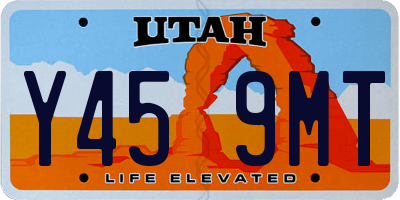 UT license plate Y459MT