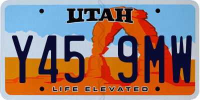 UT license plate Y459MW