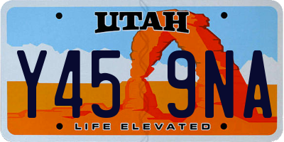 UT license plate Y459NA