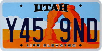 UT license plate Y459ND