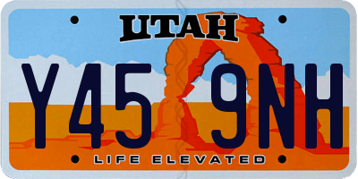 UT license plate Y459NH