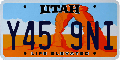 UT license plate Y459NI