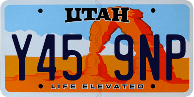 UT license plate Y459NP