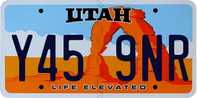 UT license plate Y459NR