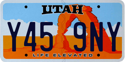UT license plate Y459NY