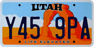 UT license plate Y459PA