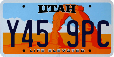 UT license plate Y459PC