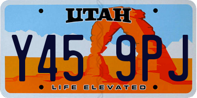 UT license plate Y459PJ