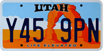 UT license plate Y459PN