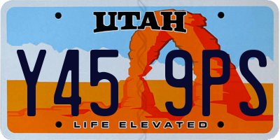 UT license plate Y459PS