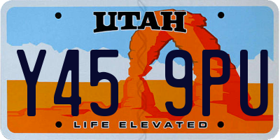 UT license plate Y459PU