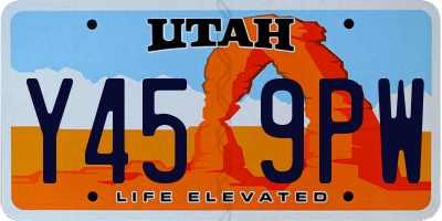 UT license plate Y459PW
