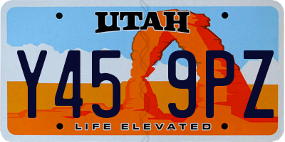 UT license plate Y459PZ