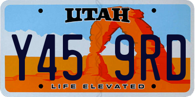 UT license plate Y459RD