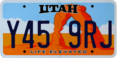 UT license plate Y459RJ