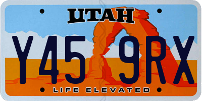 UT license plate Y459RX