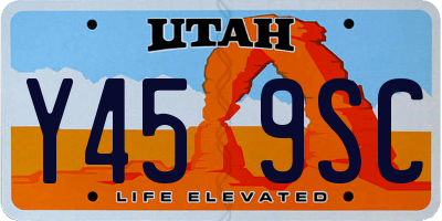 UT license plate Y459SC