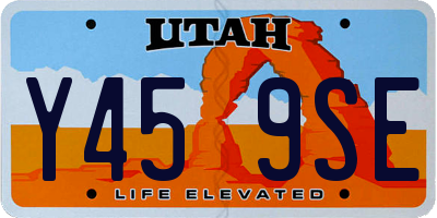 UT license plate Y459SE