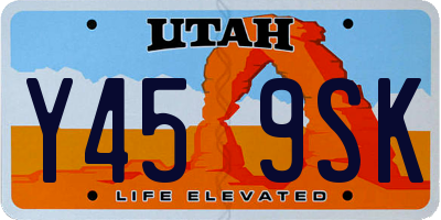 UT license plate Y459SK