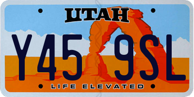 UT license plate Y459SL