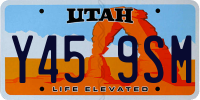 UT license plate Y459SM