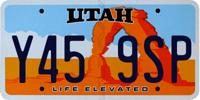 UT license plate Y459SP